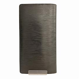 Louis Vuitton-Louis Vuitton Epi Portefeuille Brazza Long Wallet-Black,Other