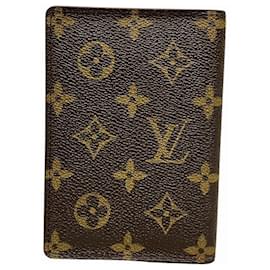 Louis Vuitton-Porte-passeport Monogram Louis Vuitton-Marron,Autre,Monogramme