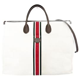 Gucci-Gucci Sherry Line Interlocking G Shoulder Tote Bag-Eggshell