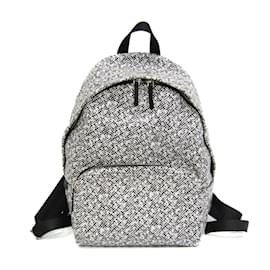 Tod's T All-over Pattern Leather Backpack Black White