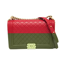 Chanel-Chanel Boy Chanel Chain Shoulder Bag-Red