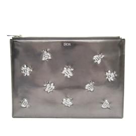 Christian Dior-Dior Homme BEE KAWS Large Zipped Case-Silvery