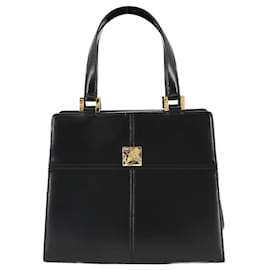 Yves Saint Laurent-Yves Saint Laurent Black Leather Handbag-Black