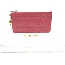 Christian Dior-Christian Dior Lady Dior Cannage Coin Case-Pink