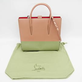 Christian Louboutin-Sac à main en cuir pour femmes Paloma de Christian Louboutin-Beige
