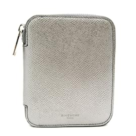Givenchy-Givenchy Round Zipper Wallet BK606SK134-Silvery,Metallic