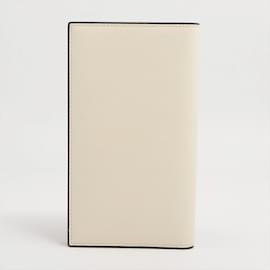 Valextra-Valextra V8L70 Leather Long Wallet-White