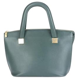 Céline-Celine Leather Handbag Shoulder Bag-Black,Green