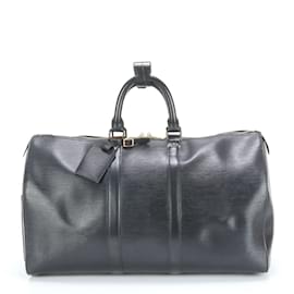 Louis Vuitton-Louis Vuitton Epi Keepall 50 Noir Leather Boston Bag-Black