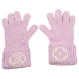 Louis Vuitton-Louis Vuitton Gon LV Collage Gloves-Pink