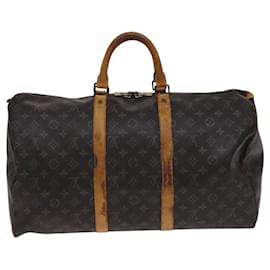 Louis Vuitton-LOUIS VUITTON Monogram Keepall 50 Boston Bag M41426 LV Auth ki5581-Monogram
