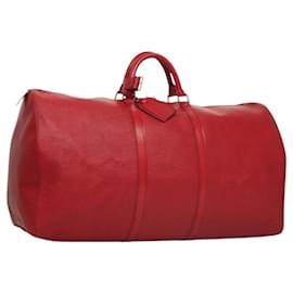 Louis Vuitton-LOUIS VUITTON Epi Keepall 60 Boston Bag Red M42947 LV Auth BD1399-Red