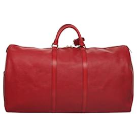 Louis Vuitton-LOUIS VUITTON Epi Keepall 60 Boston Bag Red M42947 LV Auth BD1399-Red