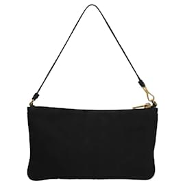 Prada-PRADA Accessory Pouch Nylon Black Auth 117017-Black