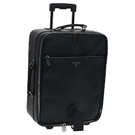 Prada-PRADA Suitcase Safiano leather Black Auth ep8401-Black
