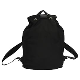 Prada-PRADA Backpack Nylon Black Silver Auth bs23453-Black,Silvery