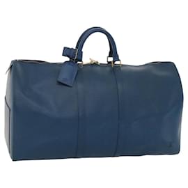 Louis Vuitton-LOUIS VUITTON Epi Keepall 55 Boston Bag Toledo Blue M42955 LV Auth sw220-Blue