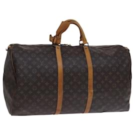 Louis Vuitton-LOUIS VUITTON Monogram Keepall 60 Boston Bag M41422 LV Auth MY055-Monogram