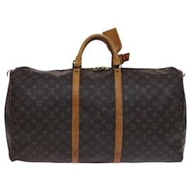 Louis Vuitton-LOUIS VUITTON Monogram Keepall 60 Boston Bag M41422 LV Auth MY055-Monogram