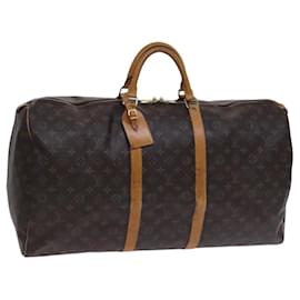 Louis Vuitton-LOUIS VUITTON Monogram Keepall 60 Boston Bag M41422 LV Auth 116642-Monogram