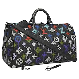 Louis Vuitton-LOUIS VUITTON Monogram Eclipse Keepall Bandouliere 50 Bag M21384 Auth BD1566SM-Monogram