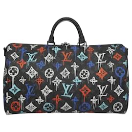 Louis Vuitton-LOUIS VUITTON Monogram Eclipse Keepall Bandouliere 50 Bag M21384 Auth BD1566SM-Monogram