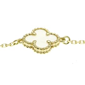 Van Cleef & Arpels-Van Cleef & Arpels Sweet Alhambra Charm Bracelet-Golden