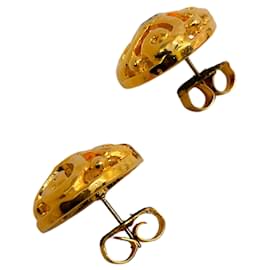 Fendi-Boucles d'oreilles vintage en filigrane doré Fendi-Doré