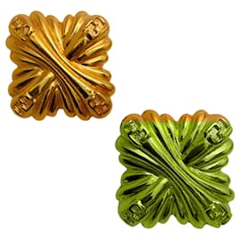 Fendi-Boucles d'oreilles en croix maltaise plaquées or vintage Fendi-Doré
