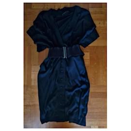 Balenciaga-Balenciaga silk dress-Black