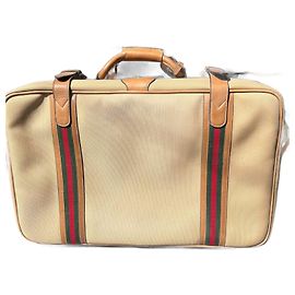 Gucci Suitcase Beige Canvas and Leather Beige