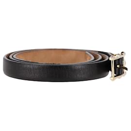Valentino Garavani- Valentino Garavani One Stud Belt in Black Leather-Black