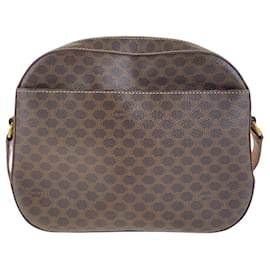 Céline-Celine Macadam PVC/Leather Shoulder Bag M94-Brown