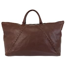 Bottega Veneta-Bottega Veneta Intrecciato Brown Leather Tote Bag 502249-Brown