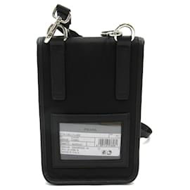 Prada-Prada Nylon Leather Shoulder Bag 2ZH1092DMHF0002-Black