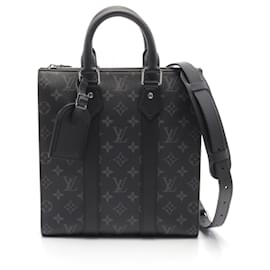 Louis Vuitton-Louis Vuitton Monogram Eclipse Sac Plat Cross 2way Bag M46098-Black