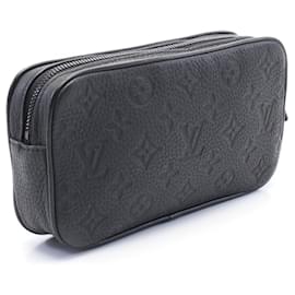 Louis Vuitton-Louis Vuitton Monogram Taurillon Pochette Volga Clutch Bag M55703-Black