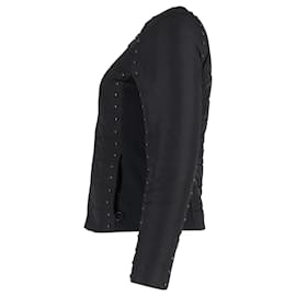 Michael Kors-Michael Kors Quilted Jacket with Studs in Black Nylon-Black
