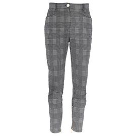 Balmain Houndstooth Pants in Grey Cotton Grey