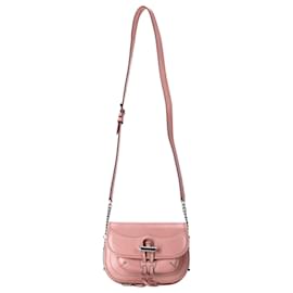Tod's-Tod's Medium Fiocco Crossbody Bag in Pink Leather-Brown,Pink