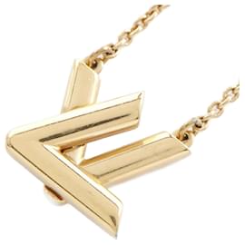 Louis Vuitton-Louis Vuitton GP GO-14 LV Twist Necklace M01729-Golden,Metallic
