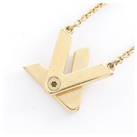 Louis Vuitton-Louis Vuitton GP GO-14 LV Twist Necklace M01729-Golden,Metallic