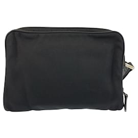 Gucci-Gucci Nylon/Leather 018 1607 Clutch Bag-Black