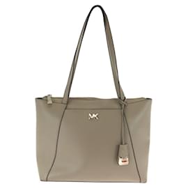 Michael Kors-Michael Kors Leather Logo 2way Bag-Brown,Beige