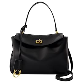 Balenciaga-Rodeo Shoulder Bag - Balenciaga - Leather - Black-Black