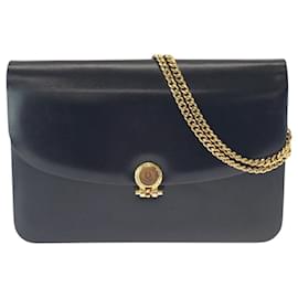 Christian Dior-Dior Leather 2way Shoulder Bag 502250-Black