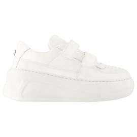 Acne-Steffey U Friend Sneakers - Acne Studios - Cuir - Blanc-Blanc