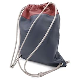 Christian Dior-Christian Dior Navy and Red Leather Backpack-Red,Navy blue