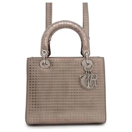 Christian Dior-Christian Dior Handbag Lady Micro Cannage Medium M0550PSKC-Silvery