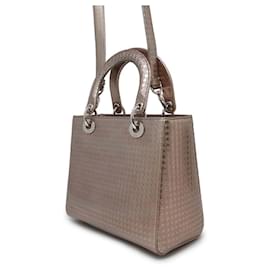 Christian Dior-Christian Dior Handbag Lady Micro Cannage Medium M0550PSKC-Silvery
